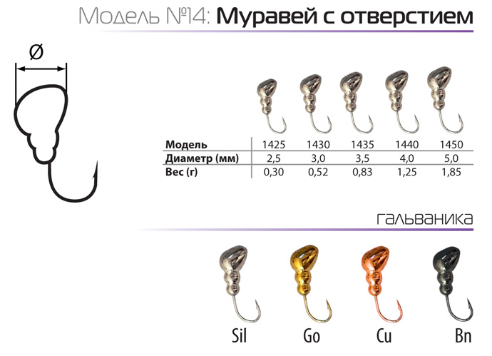 муравей мормышка