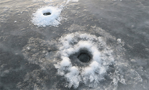 ловля зимой