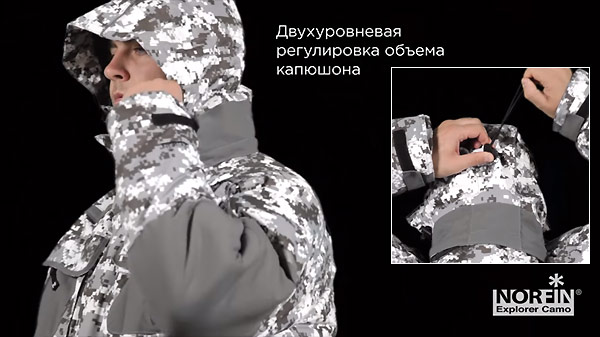 регулируемый объемный капюшон