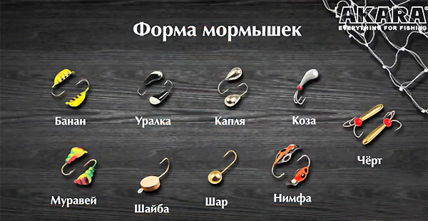 формы мормышек
