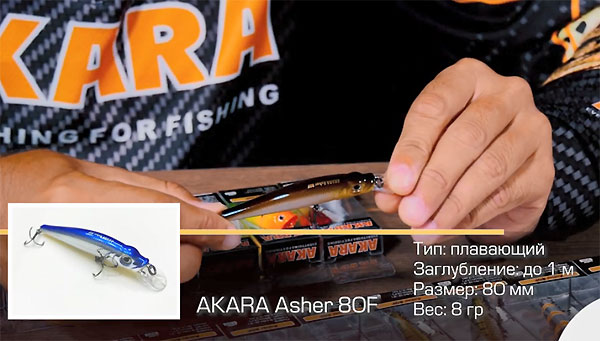 твичинговый воблер asher 80