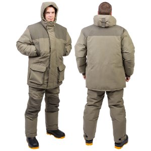 Костюм зимний Fish2Fish Ладога -30С 3000 мм/10000 гр.м/м2 мембрана хаки