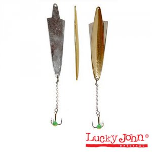 Блесна вертикал. зим. Lucky John Wing с цеп. и тр. 10г