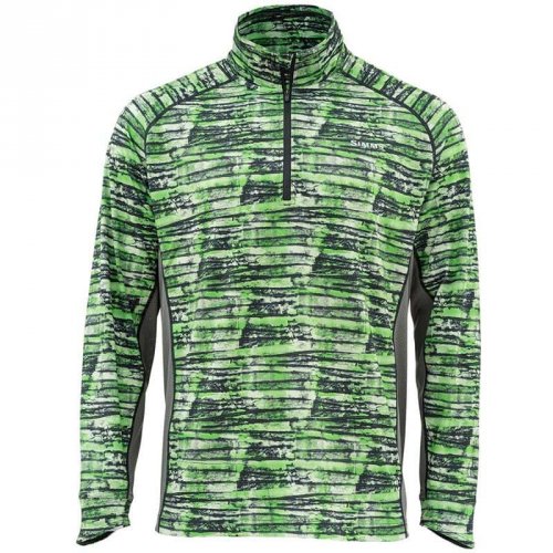 Термофутболка Simms Solarflex 1/2 Zip LS Shirt Water Print Lawn