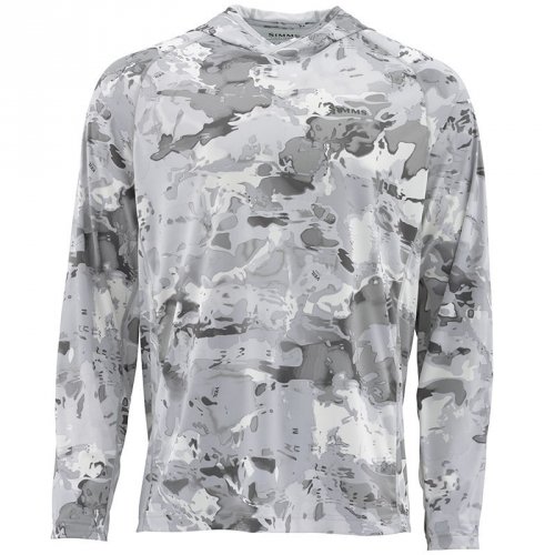 Термофутболка Simms Solarflex Hoody - Print Cloud Camo Grey