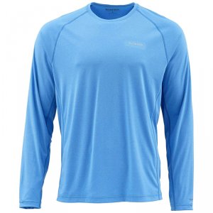 Термофутболка Simms SolarFlex LS Crewneck Solid Pacific Heather