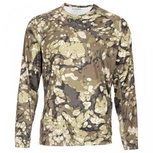 Термофутболка Simms SolarFlex LS Crewneck - Print Riparian Camo