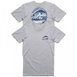 Футболка Simms Bass Bend T-Shirt Grey Heather