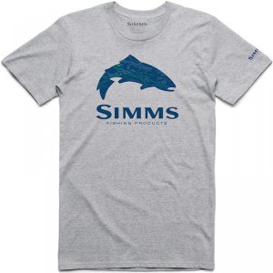Футболка Simms Fire Hole Trout T-Shirt Grey Heather