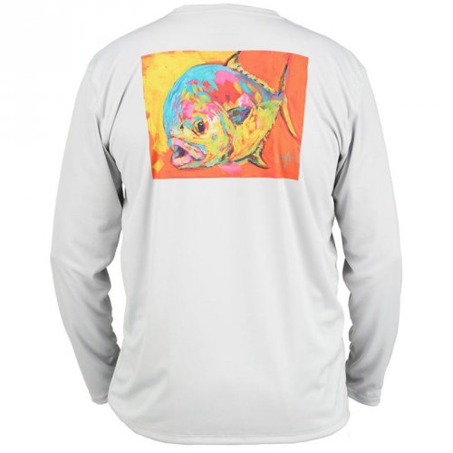Термофутболка Simms Solar Tech Tee Expressionist Permit Sterling