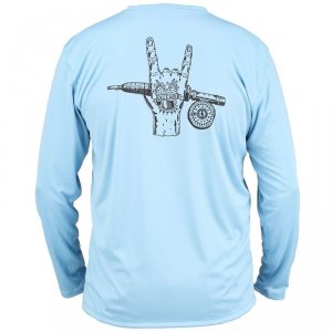 Термофутболка Simms Solar Tech Tee Release Rocker Faded Denim