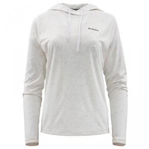 Термофутболка Simms Womens Solarflex Hoody - Print Eddy White