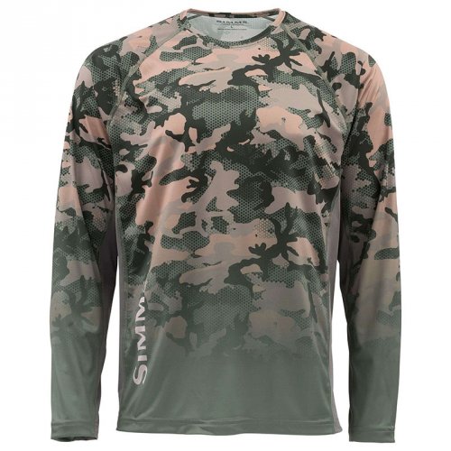 Термофутболка Simms Challenger Solar Tech Jersey Hex Flo Camo Timber