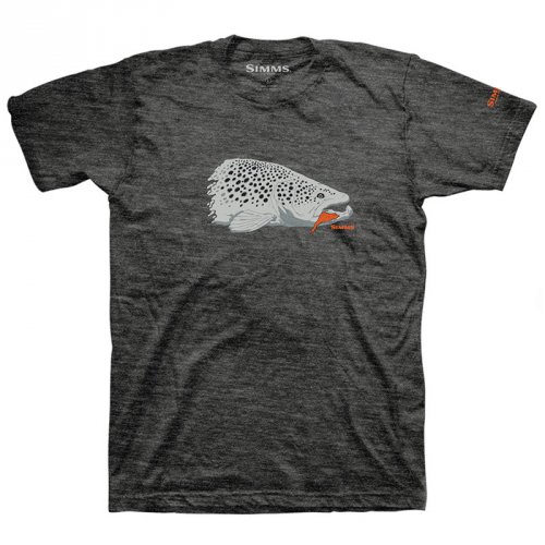 Футболка Simms Kype Jaw T-Shirt Charcoal Heather