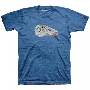 Футболка Simms Kype Jaw T-Shirt Royal Heather