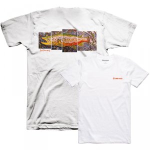 Футболка Simms DeYoung Brown Trout T-Shirt White
