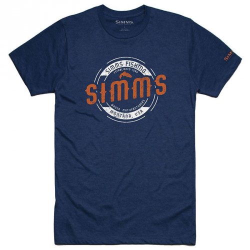 Футболка Simms Wader MT T-Shirt Navy Heather