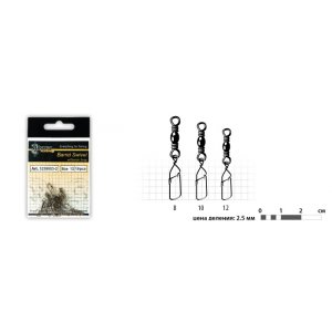 Вертлюг с застежкой Akara Barrel Swivel with Norway Snap 21010