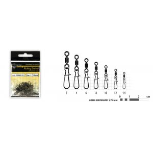 Вертлюг с застежкой Akara Rolling Swivel with Fastlock Snap 23104