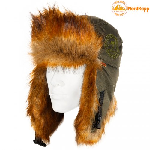 Шапка-ушанка NordKapp Malselv Frozen World Fox khaki 545