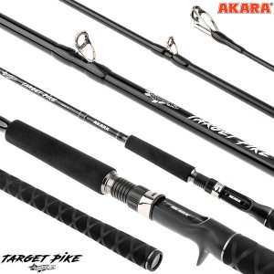 Спиннинг штекерный угольный 2 колена Akara Target Pike H 842 (60-170) 2,57 м