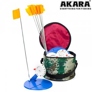 Жерлица зимняя Akara 3601-001 диаметр 19 см оснащенная (10 шт.)