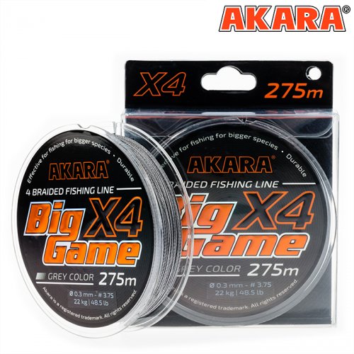 Шнур Akara Big Game Gray 275 м