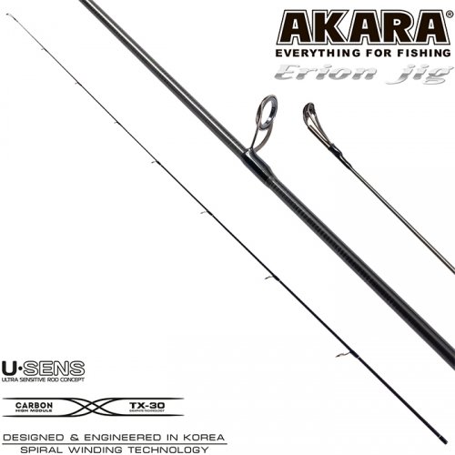 Хлыст угольный для спиннинга Akara Erion Jig Spin IM9 (2-8) 2,1 м