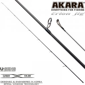 Хлыст угольный для спиннинга Akara Erion Jig Spin IM9 (2-8) 2,1 м