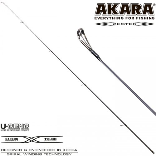 Хлыст угольный для спиннинга Akara Zester IM7 (5-25) 2,1 м