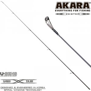 Хлыст угольный для спиннинга Akara Zester IM7 (5-25) 2,1 м