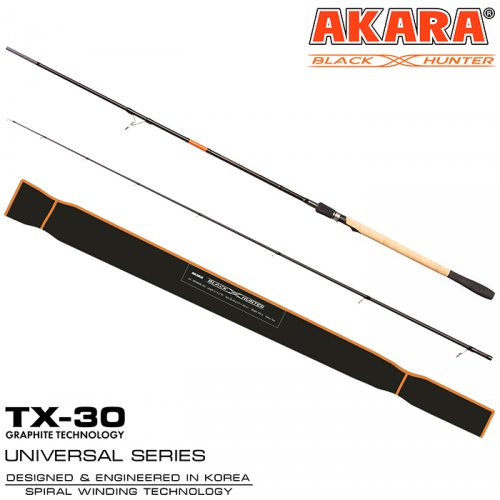Спиннинг штекерный угольный Akara Black Hunter (28-80) XH