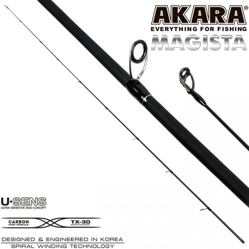 Хлыст угольный для спиннинга Akara Magista HMF 822 TX-20 (14,0-56,0) 2,48 м