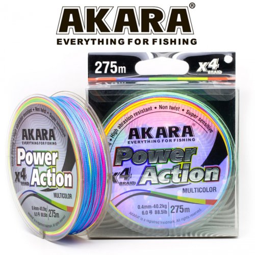 Шнур Akara Power Action X-4 Multicolor 275 м