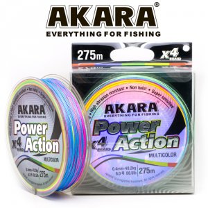 Шнур Akara Power Action X-4 Multicolor 275 м