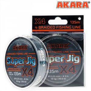 Шнур Akara Super Jig Gray 135 м