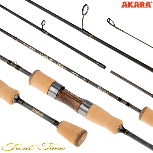 Спиннинг штекерный угольный 2 колена Akara Trout Time 602 UL