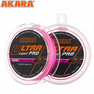 Шнур Akara Ultra Light PRO Pink 100 м