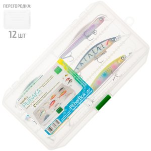 Коробка FisherBox 216sh (220х120х20 мм) трансформер 2 + 12 перегородок