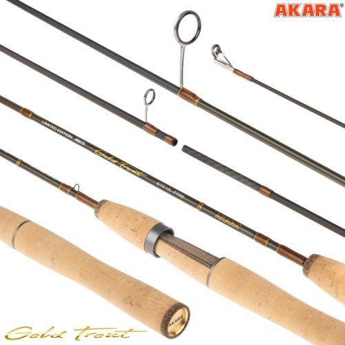 Спиннинг штекерный угольный 2 колена Akara Gold Trout 672UL TX-40 (0,5-5) 2,0 м