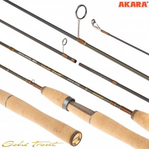 Спиннинг штекерный угольный 2 колена Akara Gold Trout 672UL TX-40 (0,5-5) 2,0 м