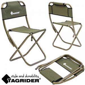 Стул Tagrider HBA-10S складной стальной со спинкой малый