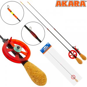 Удочка зимняя Akara Leader F 415 c катушкой Red (хлыст Hi Carbon Fast)