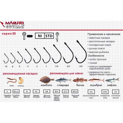 Крючки Maruto серия Optima 25