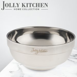 Миска Jolly Kitchen нержавеющая сталь двойные стенки матовый/глянец диам. 16 см