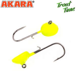 Форелевая джиг-головка Akara Trout Time Таблетка 2г № 4 Yellow (3шт)