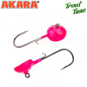 Форелевая джиг-головка Akara Trout Time Таблетка 2г №4 Pink (3шт)