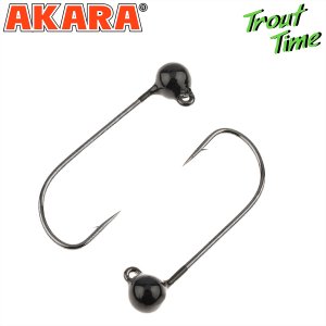 Форелевая джиг-головка Akara Trout Time Шар вольфрам Black (3шт)