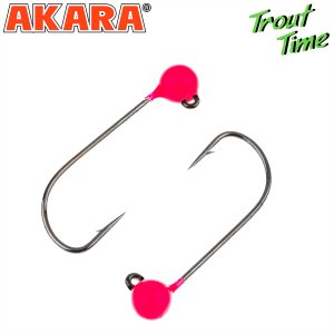 Форелевая джиг-головка Akara Trout Time Шар вольфрам Pink (3шт)