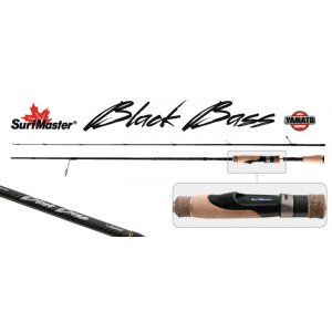 Спиннинг штекерный угольный 2 колена Surf Master K1229 Black Bass Spin TX-20